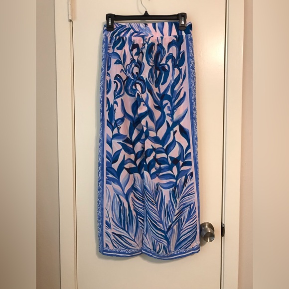 Lilly Pulitzer Bal Harbour Palazzo Pink Tropics Pants - Picture 4 of 12